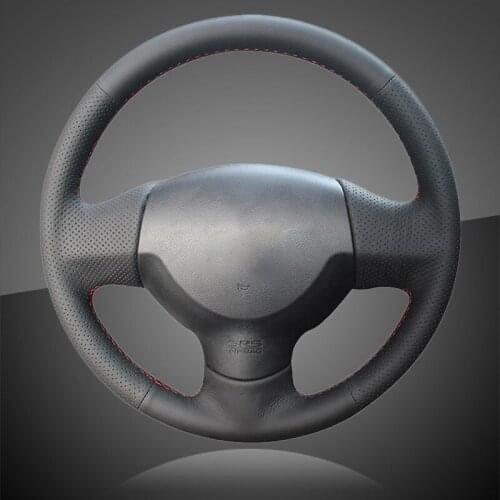 Hand-sewing Car Braid On The Steering Wheel Cover for Mitsubishi Lancer X 10 2007-2015 Outlander 2006-2013 ASX 2010-2013 Leather