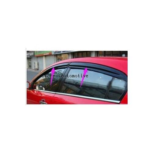 Wholesale Window Visor Wind Deflector Smoke Rain Sun Guard Vent For Mitsubishi Lancer 2009-2012