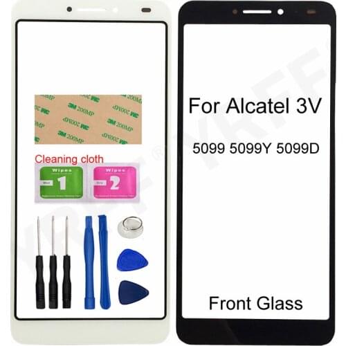 For Alcatel 3V 5099 5099Y 5099D Front Glass Screen Panel (No Touch Screen) Outer Glass Cover Assembly Parts