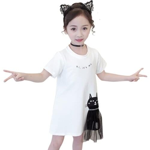 Big Girls Dresses 2021 Summer Dress for Girls Cartoon Kids Dress Children Teen Costume Clothes 6 8 10 12 14 Years