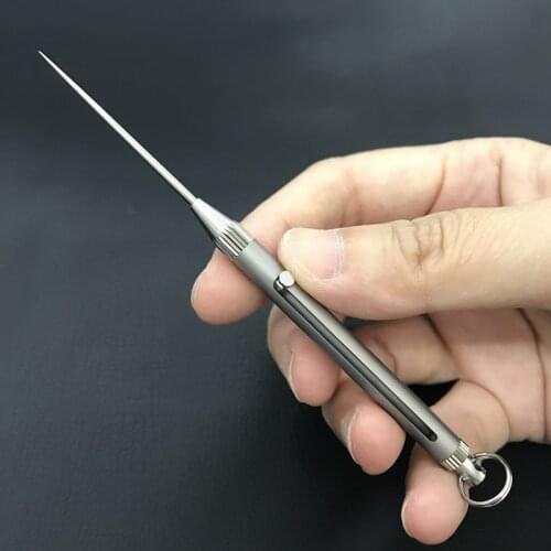 Camping Titanium Toothpick Fruit Fork Outdoor Picnic Titanium Alloy Fruit Stick Tableware EDC Tools