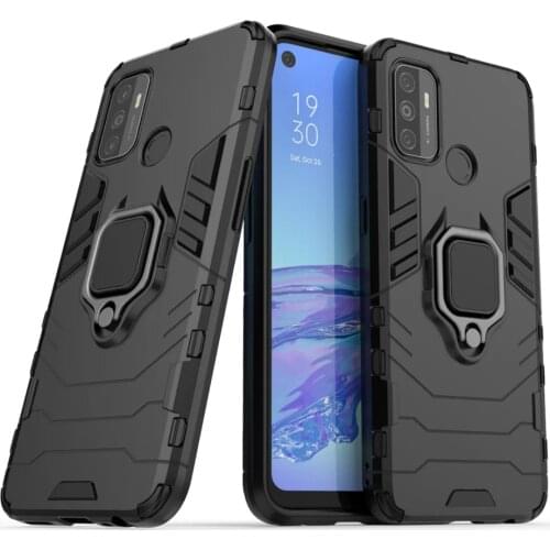 Ring Stand Shockproof Armor TPU Bumper Coque Cover For Oppo A53 A32 2020 6.5'' Case Fundas Hard PC Protective Shell