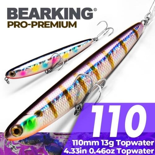 Hot model Bearking brand quality pencil 11cm 13g Fishing Wobblers 1PC Fishing Lure Bait Swimbait Crankbait with 2xstrong Hook