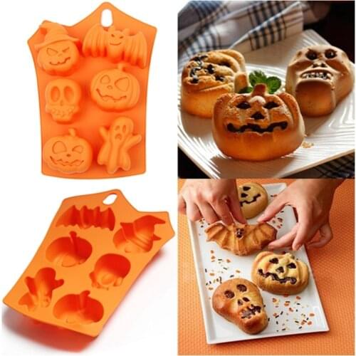 Halloween DIY Chocolate Silicone Model Ice Tray Mold Manual Baking Model DIY Decorative Cake Mold Supplies