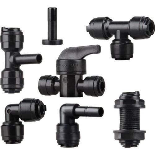Garden Irrigation System 1/4" Interface Slip-Lock Quick Connector Tee Elbow Straight Adapter End Plug Water Pipe Joint 50 Pcs