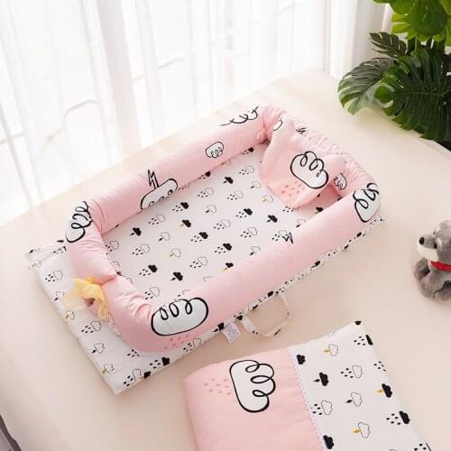 90*50*15CM Folding Baby Nest Bed Crib Portable Removable And Washable Crib Baby Sleep Pad Bed Infant Toddler Cradle For Newborns