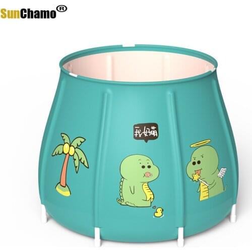 Adult Folding Bathtub PVC Folding Fabric Bathtub Household Plus Cotton Bathtub Large Bathtub Spa Bathtub Full Body Hot Tub