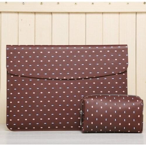 Laptop Bag Case 11 12 13 15 inch PU Leather Matte Simple Pattern Notebook Sleeve for MacBook Air Pro 13.3 15.4 Waterproof Cover