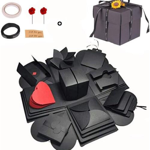 Explosion Box DIY Wedding Explosion Box Anniversary Creative Scrapbook DIY Photo Album Birthday Romantic Surprise Gift Supplies