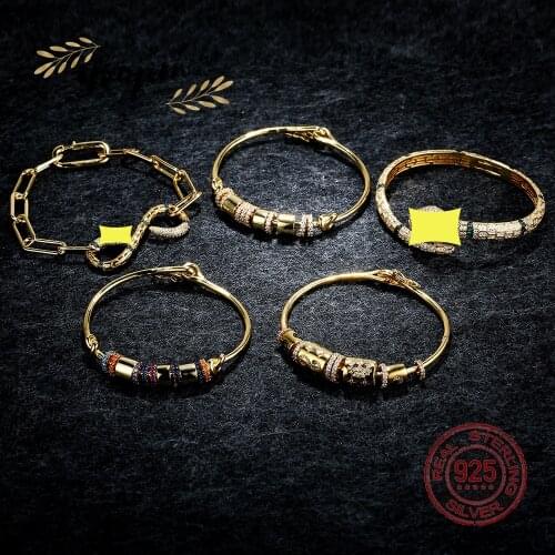 New Light Luxury Women Zircon 925 Silver Bracelet Fashion Tribe Monaco Exquisite Jewelry Gift