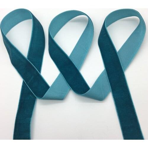 3 yards/lot 3/4"(20mm)Wide Deep blue Velvet Ribbon Headband Clips Bow Wedding Decoration