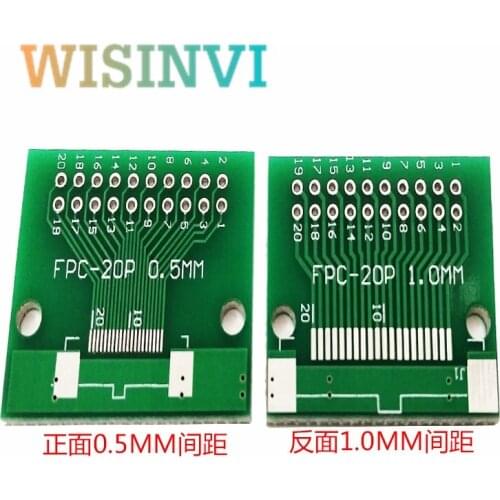 50 PCS/LOT Double Side 0.5mm 1mm FFC FPC 20P 20 Pin to 2.54mm DIP Moudle PCB Board Adapter Socket Plate