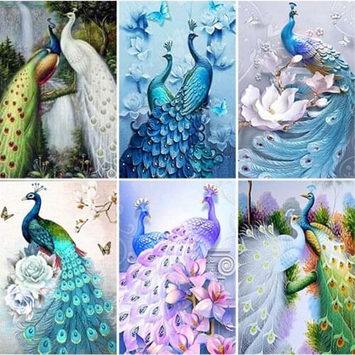 Diy Peacock 5D Diamond Painting Full Square Drill Diamond Embroidery Animal Cross Stitch Mosaic Rhinestone Kit Home Decor