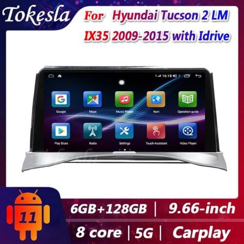 Tokesla Car Radio Android 11 For Hyundai Tucson 2 IX35 With Idrive Auto DVD Automotivo Central Multimedia Player Gps Navigation