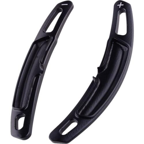 Car 2pcs Black Steering Wheel Shift Paddle Shifter fit for Porsche Panamera Macan Cayenne 2016 2017 Accessories