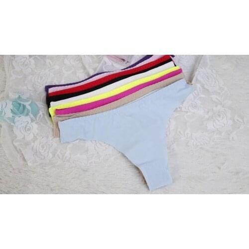 Seamless Underwear New Arrival Women 10 Color G String Seamless Thong Panties M L XL XXL P01