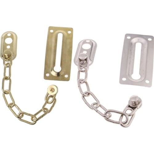 Safety Sliding Chain Door Guard Polished Chrome Hotel Office Security Bolt Locks C90A