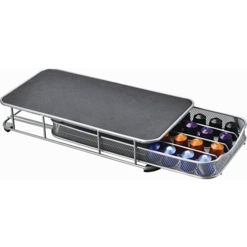 Coffee Capsules Holder for Nespresso Coffee Capsules, Holds 40pcs Coffee Capsules,Elegant and Modern Chrome Finish