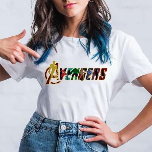 Marvel Tshirts Anime Amazing Spiderman Avengers Tshirt Casual T-Shirt Women Short Sleeve Retro Womens Tshirt