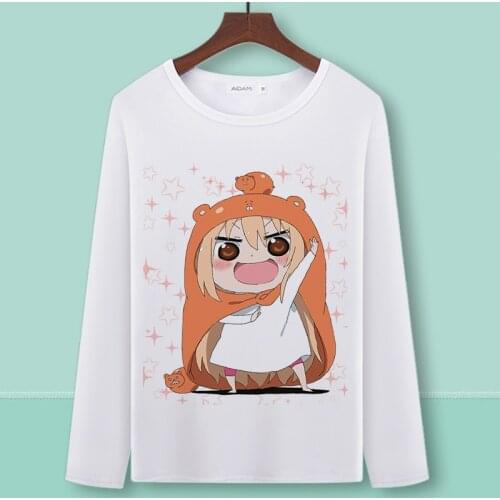 Himouto! Umaru-chan Cosplay T Shirt Cartoon Doma Umaru Print T-Shirt Men/Women Spring Autumn Long Sleeve Casual Top Tee tshirt