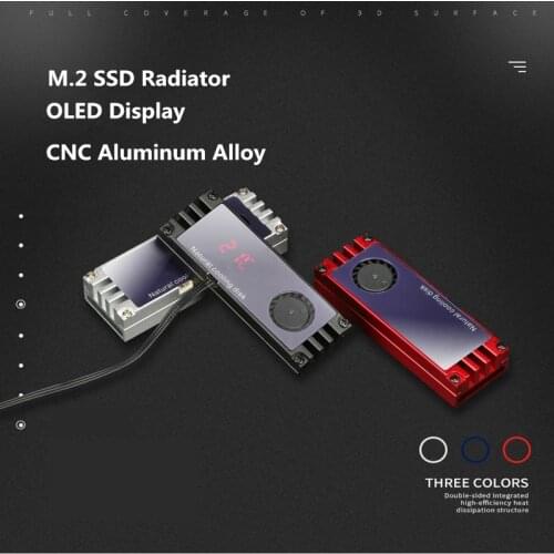 M.2 SSD Radiator + OLED Display 22802/22110 SSD Heatsink Aluminum Alloy To MSI dragon, ROG, AORUS, TEMP. Optional