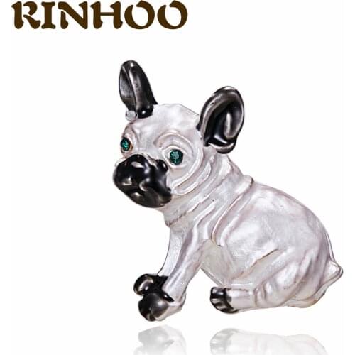 RINHOO Cute Small Dog Brooches for Women and Kids Enamel Animal Brooch Pin Coat Dress Accessories Bijouterie Broches Gift