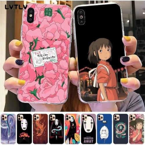 LVTLV Cartoon Studio Ghibli Spirited Away Totoro Shell Phone Case for iPhone 8 7 6 6S Plus X 5S SE 2020 XR 11 12 pro XS MAX