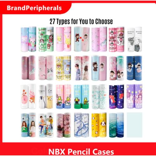 NBX Pencil Cases Multifunctional Standing Pencil Case Organizer Double Layer Cylindrical with Mirror Erasable Notepad Calculator