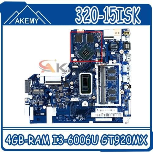 NM-B242 Laptop motherboard for Lenovo Ideapad 320-15ISK 320-15ISKB original mainboard 4GB-RAM I3-6006U GT920MX