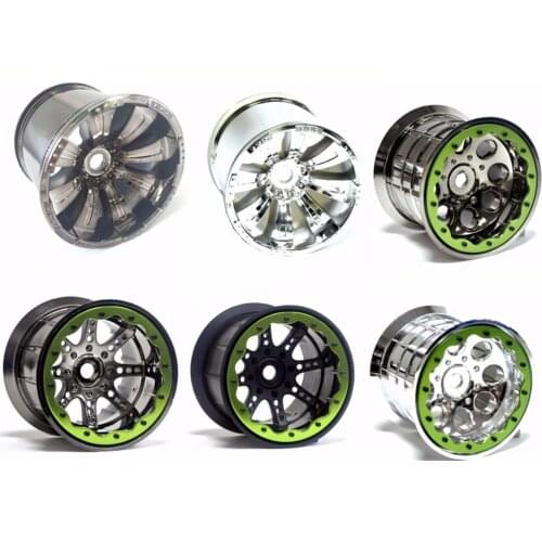 New 4pcs 1/8 Scale Buggy Rc Car wheels Rims set Hex17mm TRUCK 3.8" Beadlock Wheels (Black)
