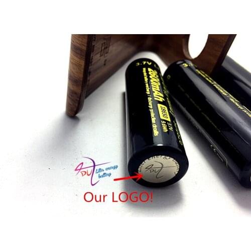 4 pieces of battery Authentic Import Liter energy battery 3.7v 18650 2600mah li-ion battery