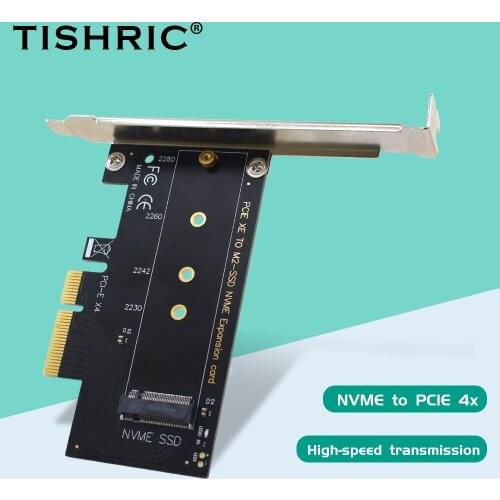 TISHRIC M.2 NVME TO PCIE 4X Riser Adapter Board PCIE To M2-SSD NVME Expansion Card PCI Express X4 X8 X16 for Mining