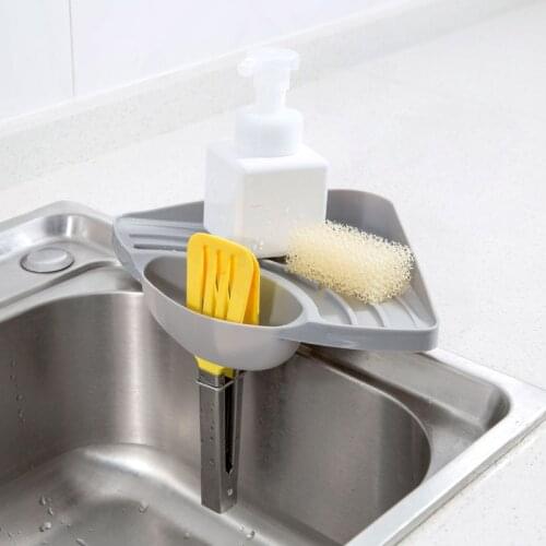 GUANYAO Sink Shelf Soap Sponge Drain Rack Holder Storage Shelf Kitchen Tools Storage Suction Cup Hanging Drain Sink