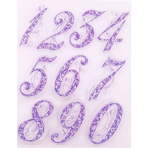 Number CLEAR STAMPS DIY Scrapbooking Card Album Paper Craft Rubber Transparent Silicon Clear Stamp