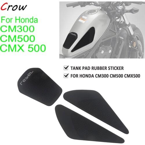 Retro Cafe Racer For Honda Rebel 300Rebel 500 CMX 2017 2018 2019 tank Rubber Sticker Protector Sheath Knee Tank pad Grip Decal