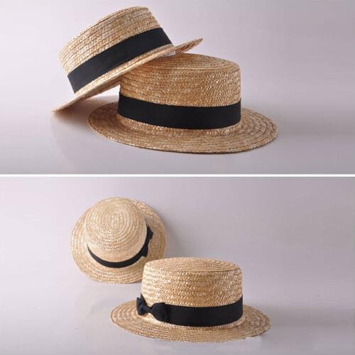 2019 Baby Summer Accessories Fashion Women Girls Lovely Boho Sun Beach Straw Hats Wide Brim Matching Straw Cap