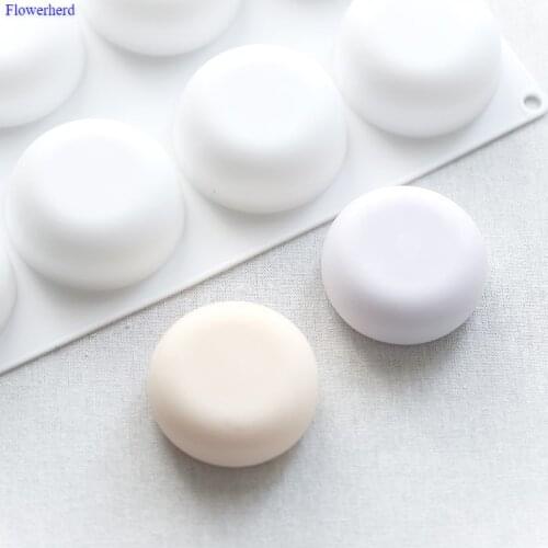 Eight Cavities Round Silicone Mold Hand-made Soap Silicone Mold High Temperature Resistant Easy Releasesoap Making Supplies