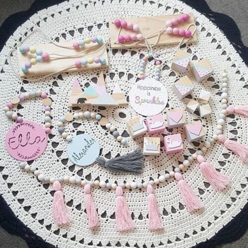 Nordic Figurines Miniatures Wooden Watermelon Block Baby Wood Blocks For Nursery Bedroom Photo Shoot Decor Newborn Keepsake Gift