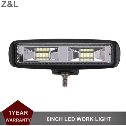 6 INCH LED WORK LIGHT BAR FLOOD 16W WHITE DRL SUV MOTORCYCLE CAR 4X4 TRUCK TRAILER PICKUP VAN CAMPER RZR 4WD ATV UTE 12V 24V