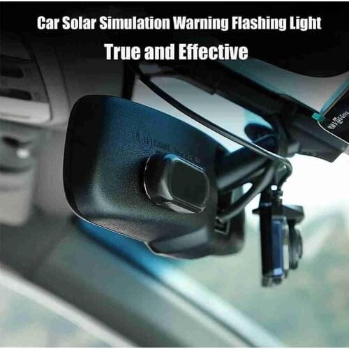 Universal Flash Warning LED Light Alarm Lamp Strobe Signal Security System Car Solar Power Simulation Fake Anti-theft Caution