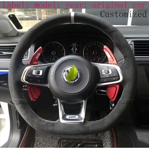 DIY suede steering wheel cover for Buick Envision Regal LaCrosse Verano Excelle GT6 GL8 Series All models Accessories