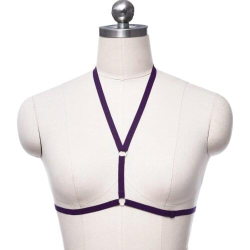 Women Sexy Multicolor Clothing Body Harness Cage Lingerie Harness Cage Bra Cupless Lingerie Body Adjustable Garter Harness Bra