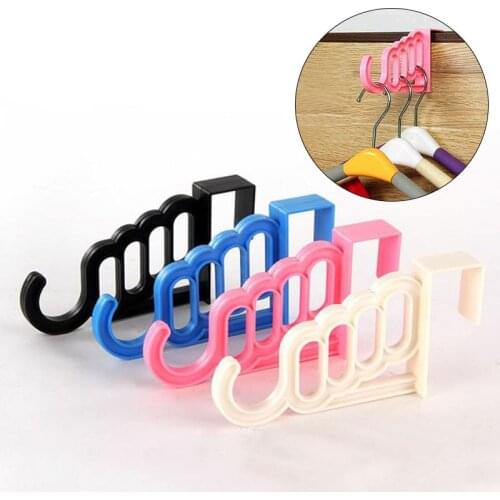 1pc /3pcs Plastic Clothes Organizer Hook Multifunctional Wardrobe Door Back Hanging Hooks Hanger Home Racks Bathroom Supplies