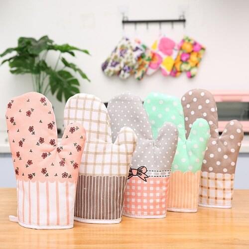 1PC Microwave Oven Gloves Heat Resistance Kitchen Mitts Pot Holder Cooking Baking BBQ Barbecue Glove Potholder