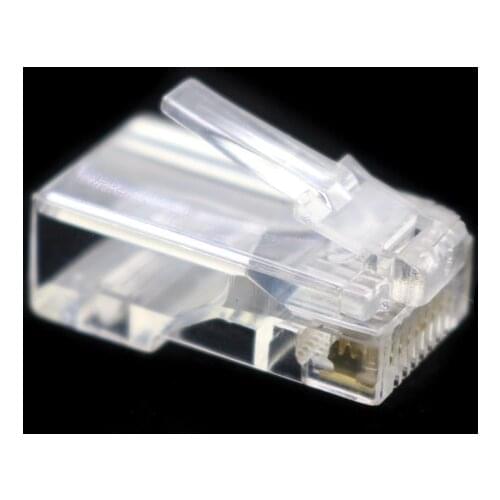 10 Pcs Cable terminal Transparent Crystal Head Crystal Head RJ45 CAT5 CAT5E Modular Plug Gold Plated Network Connector