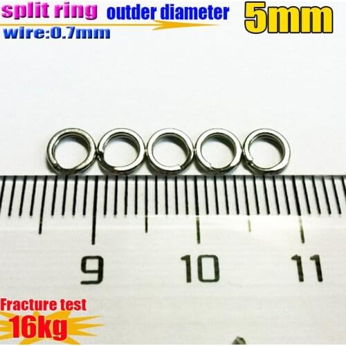 2019 fishing accessories split rings wire 0.7mm*outsidediameter 5mm Quantity 500pcs/lot 304stainless steel