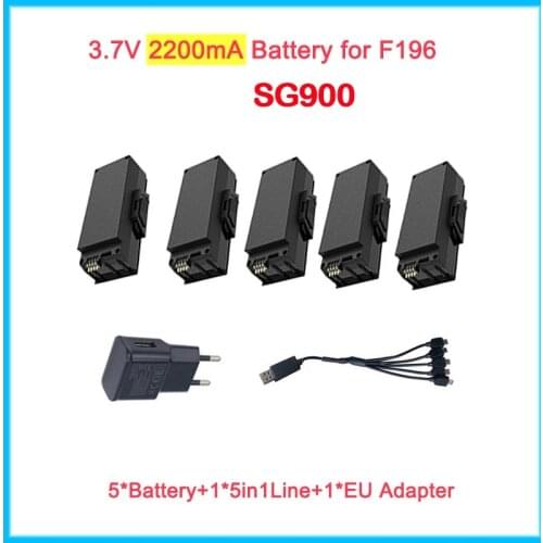 SG900 RC Battery 3.7V 2200mA 1100mah Lipo Battery Spare Parts for F196 RC Foldable Drone with 20mins long flying RC Accessories