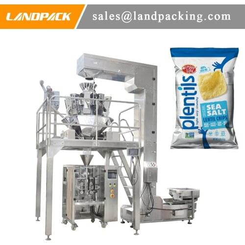 Lentils Chips Vertical Form Fill Seal Machine Puffed Food Automatic Pouch Packing Machine Price