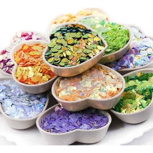 Glittering Shell Pailettes 6*8mm Loose Sequins Paillettes for Nail Art Wedding Decoration Confetti Crystal Mud Accessories 20g