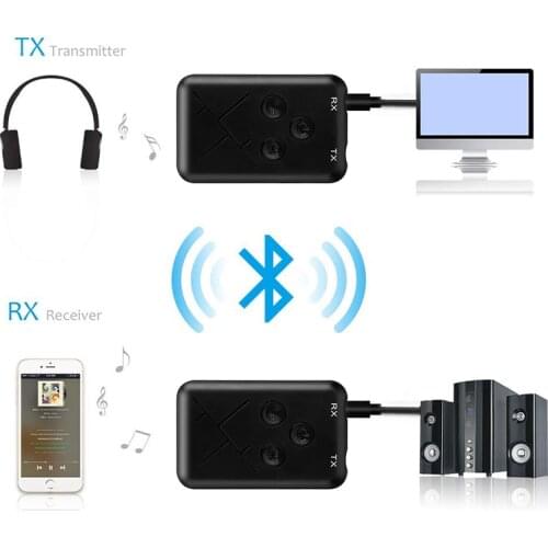 2 In 1 Bluetooth 4.2 Transmitter 3.5mm Jack Handsfree Music Receiver Bluetooth Transmitter For TV PC Wireless Audio Adapter